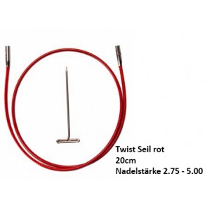ChiaoGoo Twist Seil rot 20cm für Nadelst. 2.75 - 5.00