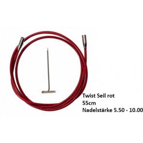 ChiaoGoo Twist Seil rot 55cm für Nadelst. 5.50 - 10.00