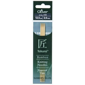 CLOVER Strumpfstrickndl Bambus Takumi 12.5cm/2.00mm
