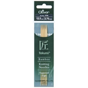 CLOVER Strumpfstrickndl Bambus Takumi 12.5cm/2.75mm