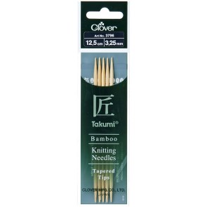 CLOVER Strumpfstrickndl Bambus Takumi 12.5cm/3.25mm