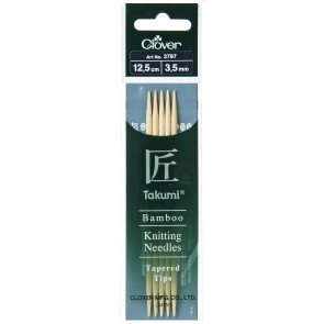 CLOVER Strumpfstrickndl Bambus Takumi 12.5cm/3.50mm