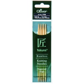 CLOVER Strumpfstrickndl Bambus Takumi 12.5cm/3.75mm