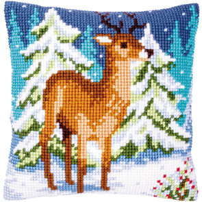 VER Kreuzstichkissenpackung Hirsch im Winter