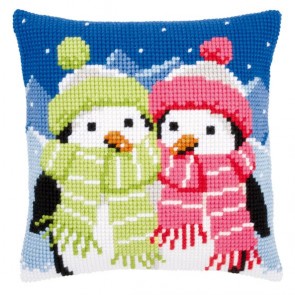 VER Kreuzstichkissenpackung Pinguine mit Schal