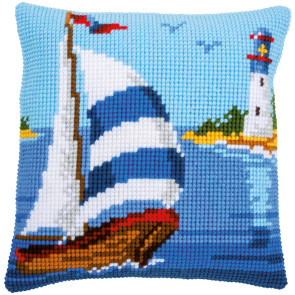 VER Kreuzstichkissenpackung Segelboot