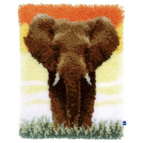 VER Knüpfteppichpackung Elefant in der Savanne II