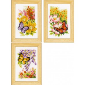 VER Miniaturenpackung Blumen & Schmetterlinge 3er Set