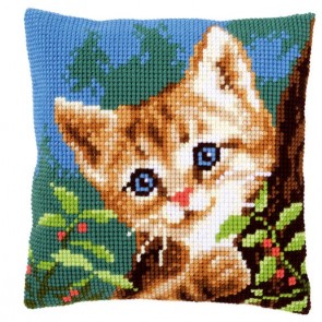 VER Kreuzstichkissenpackung Katze