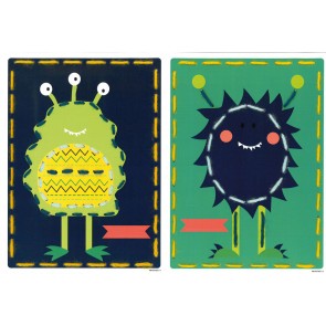 VER Stickkarten Space Monsters 2er Set