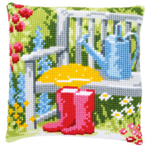 VER Kreuzstichkissenpackung Mein Garten