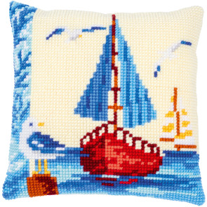 VER Kreuzstichkissenpackung Segelboot