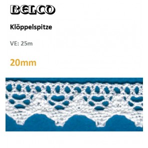 Klöppelspitze weiß     100%Bw