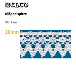 Klöppelspitze weiß     100%Bw