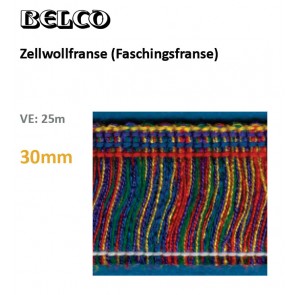 Zellwollfranse (Faschingsfranse)30°wb