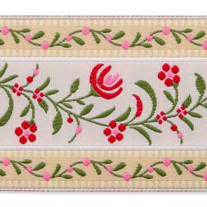 Union Knopf Webband Blumen 50mm - 15m