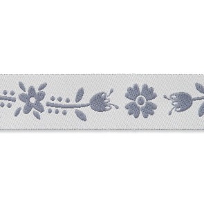 Union Knopf Jacquardborte Blumen 15mm - 15m