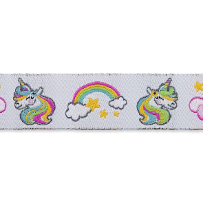 Union Knopf Jacquardborte Einhorn 15mm - 15m