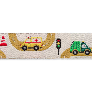 Union Knopf Jacquardborte Autos 15mm - 15m