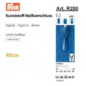 Reißverschl. PRYM Fla-pac, T.0, 40cm