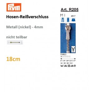 Hosenreißv. PRYM, Fla-Pac, 18cm*