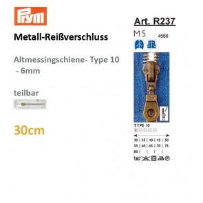 Reißverschl. PRYM Met.altmTX/sep,30cm#