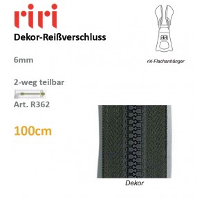 Reißverschl.RIRI-Dekor 6mm/DS-Combi#