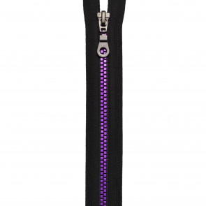 Prym RV S14 teilbar 50 cm schwarz/violett