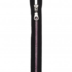 Prym RV S14 teilbar 60 cm schwarz/pink