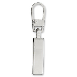 Reißverschlussanhg. "Plättchen" silber