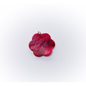 28mm Echt Perlmutter-Blumenanhänger, gefärbt