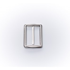 30mm Metall-Durchzug eckig, silber (o.Dorn)