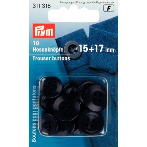 Prym Hosenknöpfe 15 + 17 mm dunkelblau