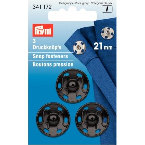 Prym Annäh-Druckknöpfe MS 21 mm schwarz