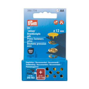 Prym Druckknöpfe Jersey, 12 mm, gelb  #