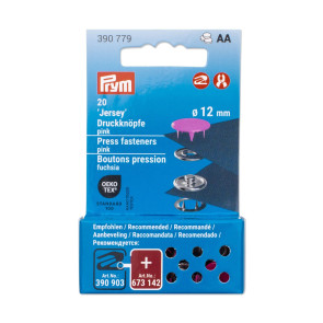 Prym Druckknöpfe Jersey, 12 mm, pink  #