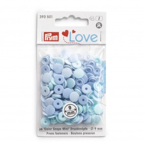 Prym Love Color Snaps Mini Mischpackung hellblau