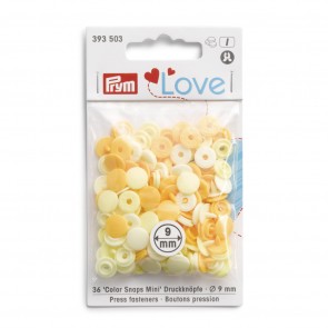Prym Love Color Snaps Mini Mischpackung hellgelb