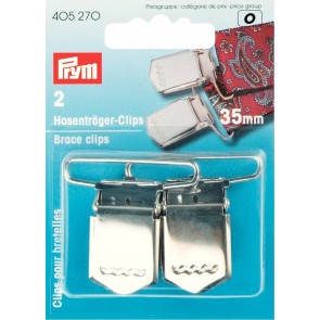 Prym Hosenträger-Clips ST 35 mm silberfarbig