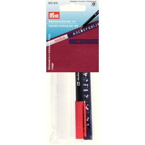 Prym Wäschemarkierset Standard, roter Stift