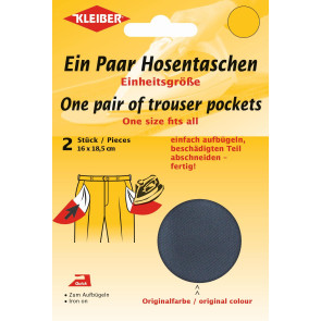 KLEIBER Quick-Ein-Paar-Hosentasche 2x18,5cmx16cm/dklgrau