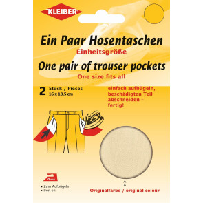 KLEIBER Quick-Ein-Paar-Hosentasche 2x18,5cmx16cm/beige