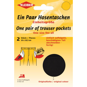 KLEIBER Quick-Ein-Paar-Hosentasche 2x18,5cmx16cm/schwarz