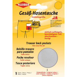 KLEIBER Quick-Gesäß-Hosentasche 2x19cmx13cm/hellgrau