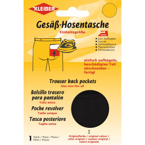 KLEIBER Quick-Gesäß-Hosentasche 2x19cmx13cm/schwarz