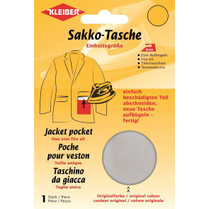 KLEIBER Quick-Sakko-Tasche 2x17cmx10,5cm/hellgrau