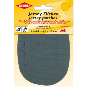 KLEIBER Jersey Flicken  2x8,5x13cm/grau