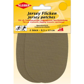 KLEIBER Jersey Flicken  2x8,5x13cm/hellbraun