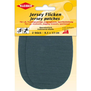 KLEIBER Jersey Flicken  2x8,5x13cm/dunkelgrau