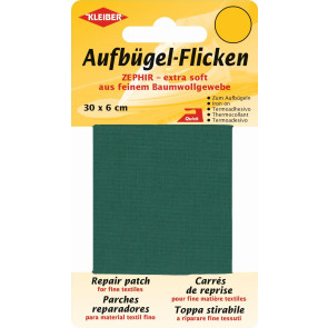 KLEIBER Zephir-Aufbügel-Flicken 30cmx6cm/grün